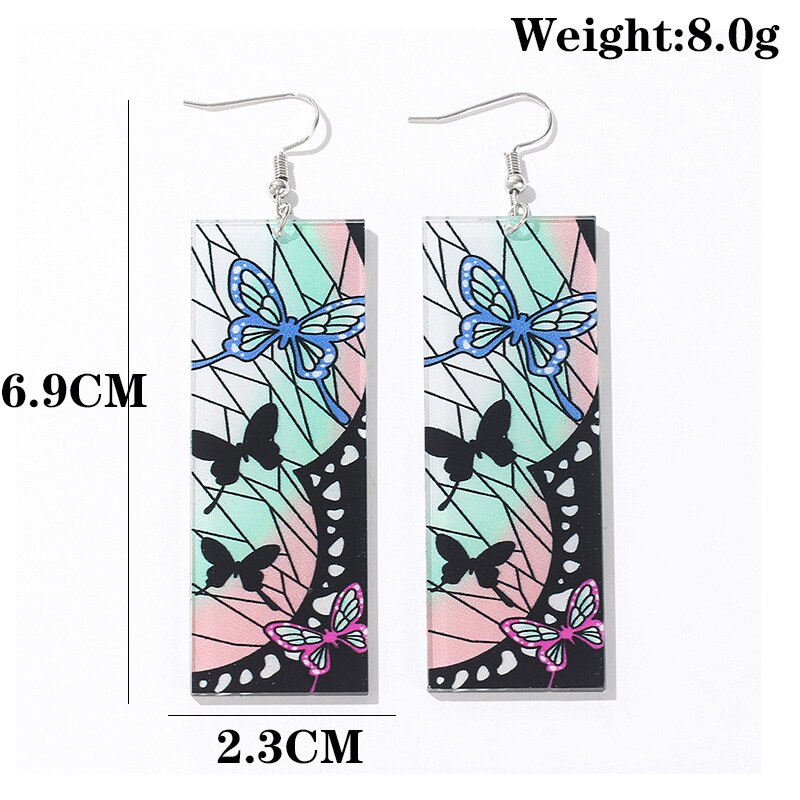 Demon Slayer Earrings Japanese Cosplay