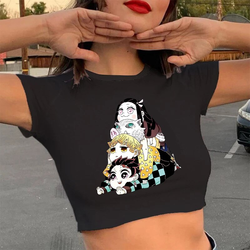 Demon Slayer Kimetsu No Yaiba Crop Tops