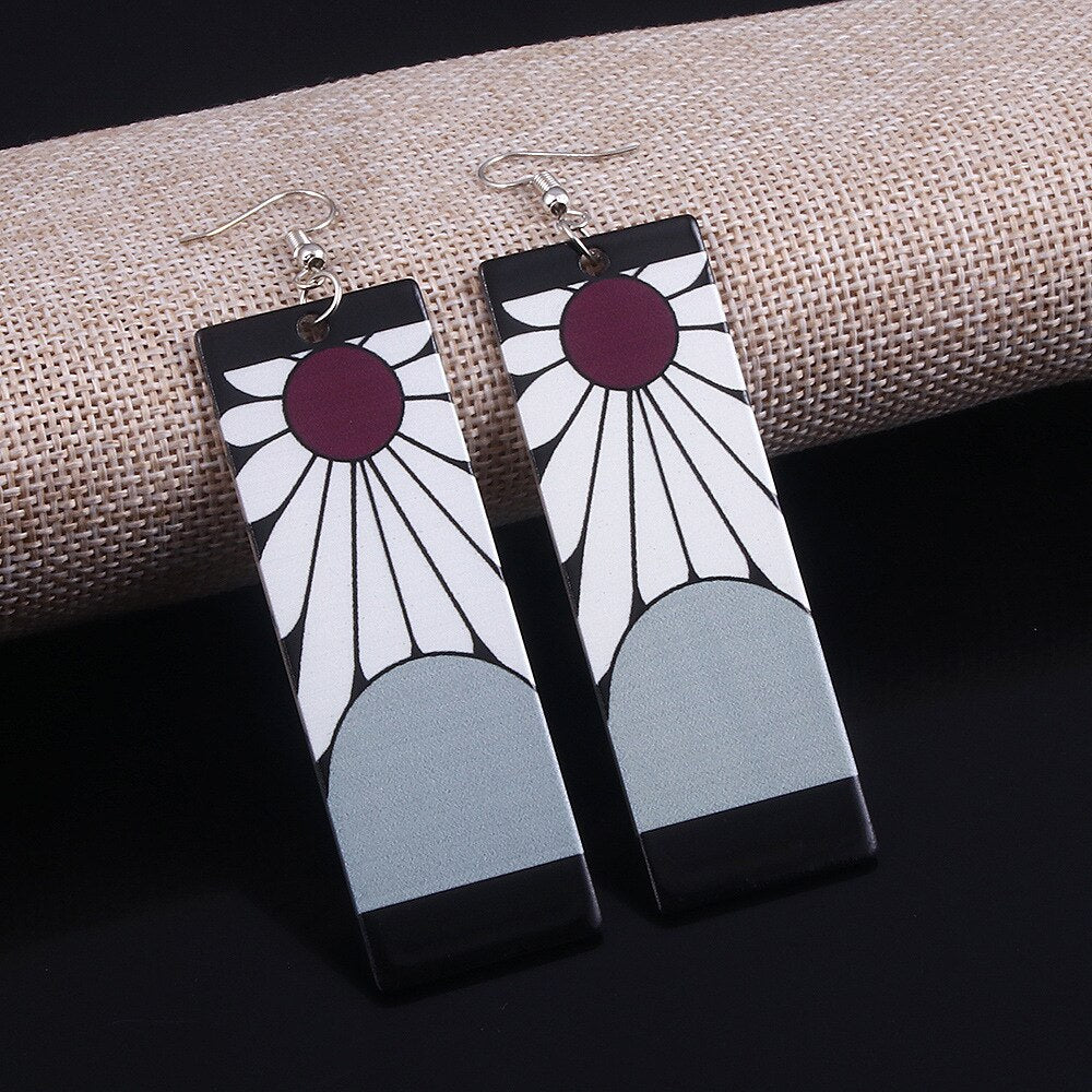 Demon Slayer Earrings Japanese Cosplay