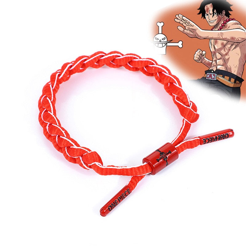 One Pieces Bracelet Rope Weave Chain Luffy Ace Shanks Zoro Accessories Bracelet