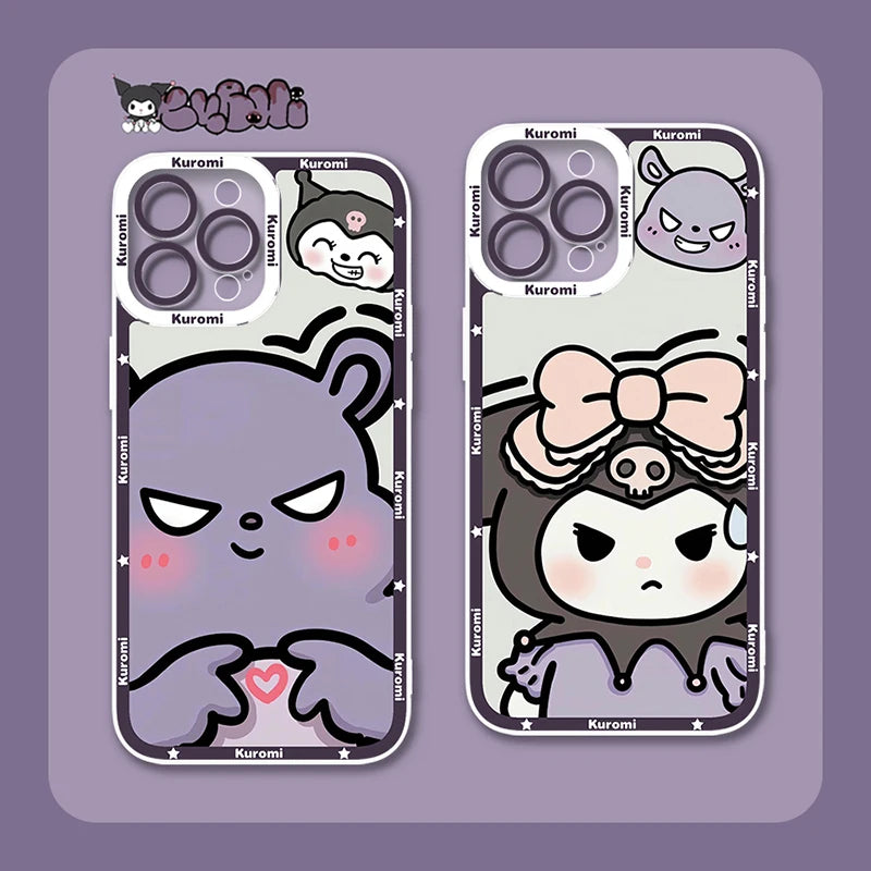 Sanrio Kuromi Baku Clear Case For iPhone 15 14 13 12 11