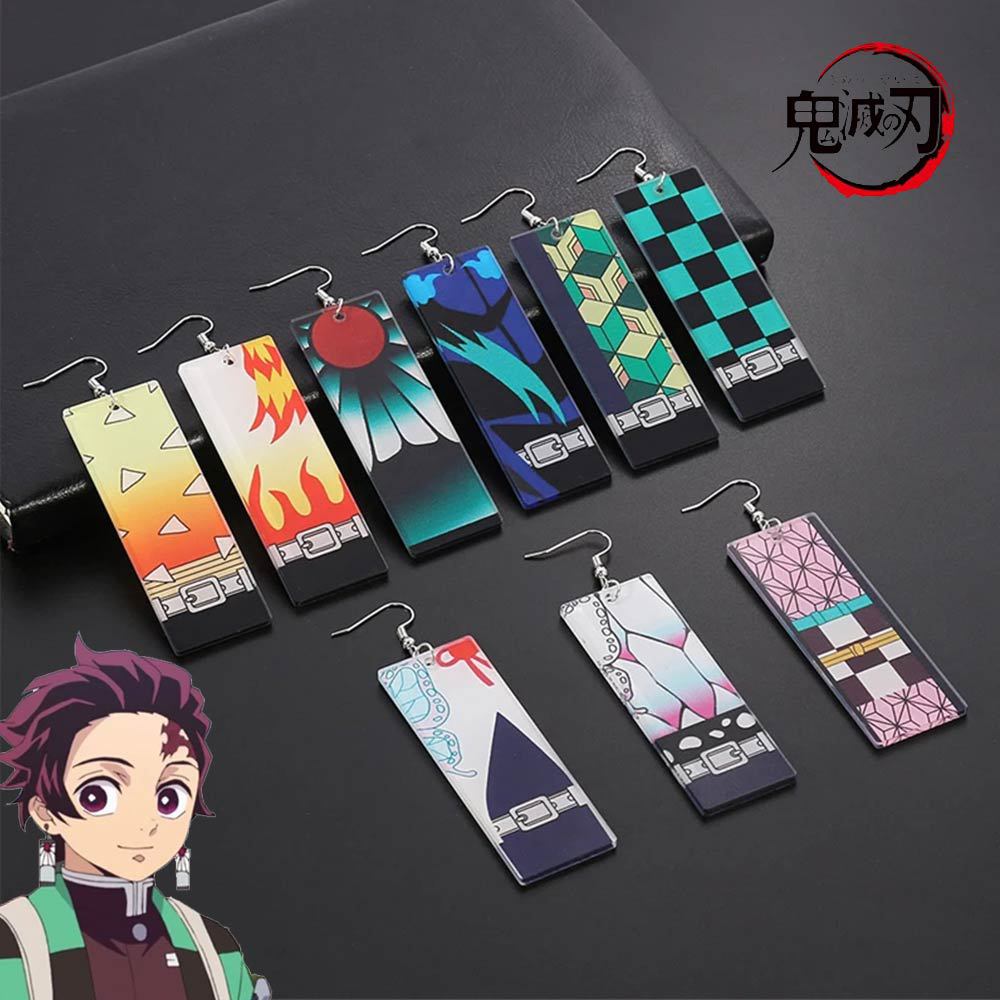 Demon Slayer Earrings Japanese Cosplay