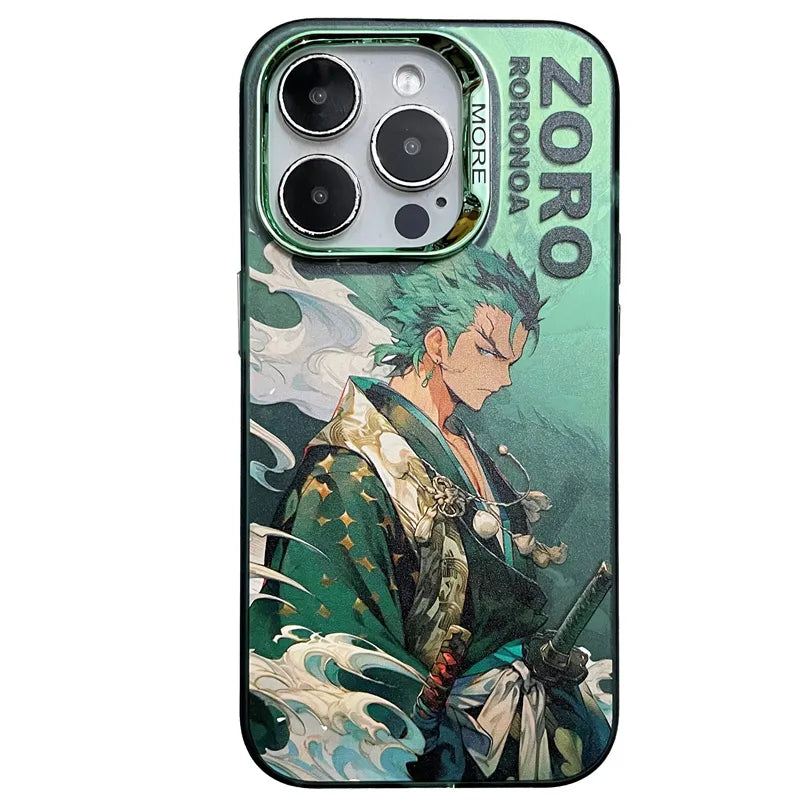 One Piece Luffy Hat and Roronoa Zoro Aurora Clear Case For iPhone 15 14 13 12 11