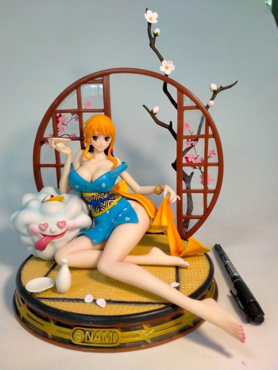 Sexy Girl Wano Country Kimono Nami Drunk PVC Action Figure