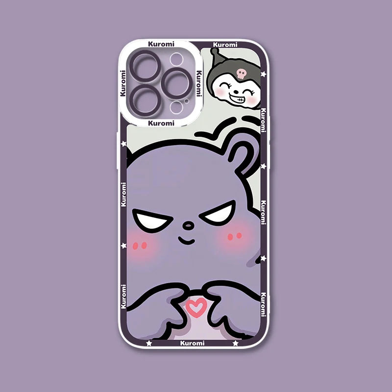 Sanrio Kuromi Baku Clear Case For iPhone 15 14 13 12 11