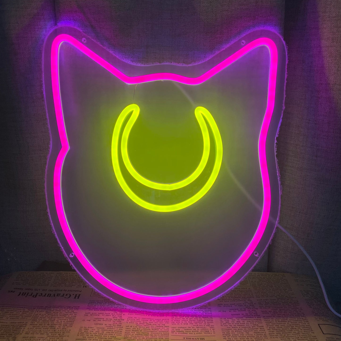 Neon Sailor Moon Cat LED Sign