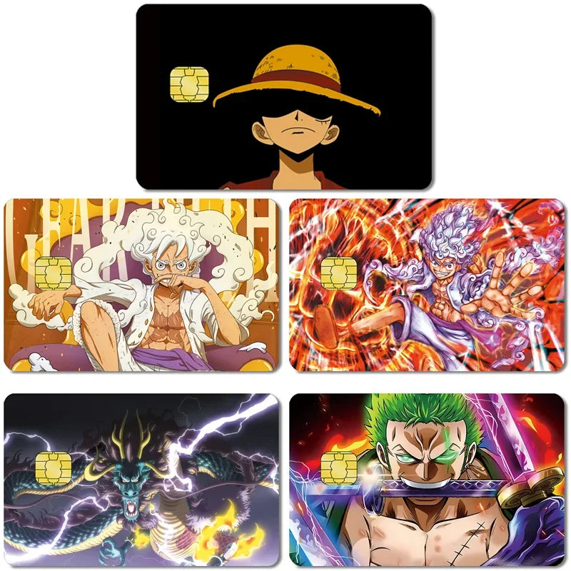 Anime One Piece Credit Card Stickers