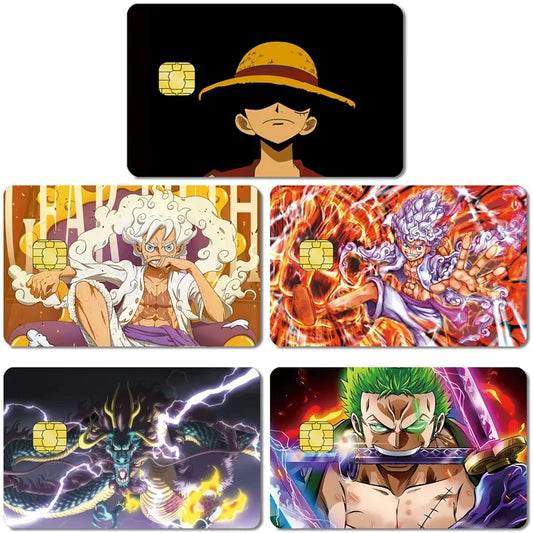 Anime One Piece Credit Card Stickers