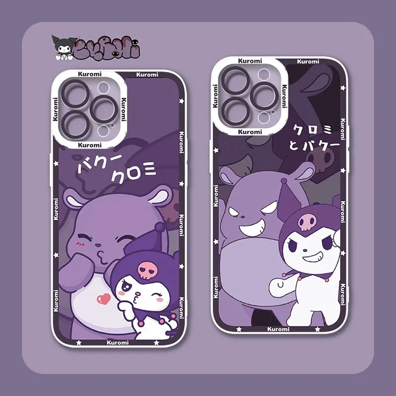 Sanrio Kuromi Baku Clear Case For iPhone 15 14 13 12 11