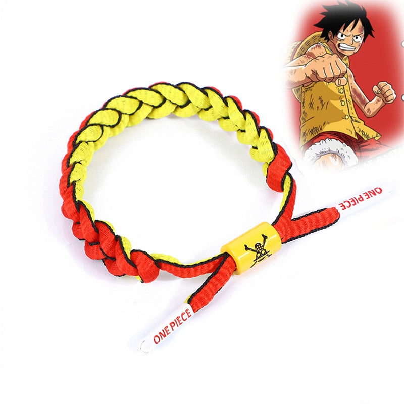 One Pieces Bracelet Rope Weave Chain Luffy Ace Shanks Zoro Accessories Bracelet