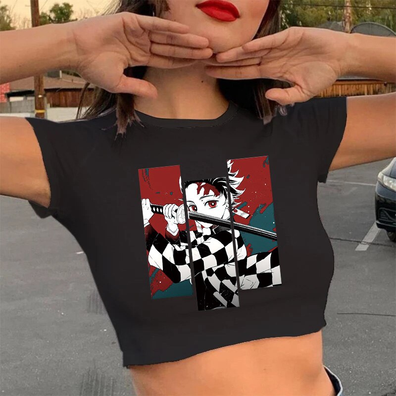 Demon Slayer Kimetsu No Yaiba Crop Tops