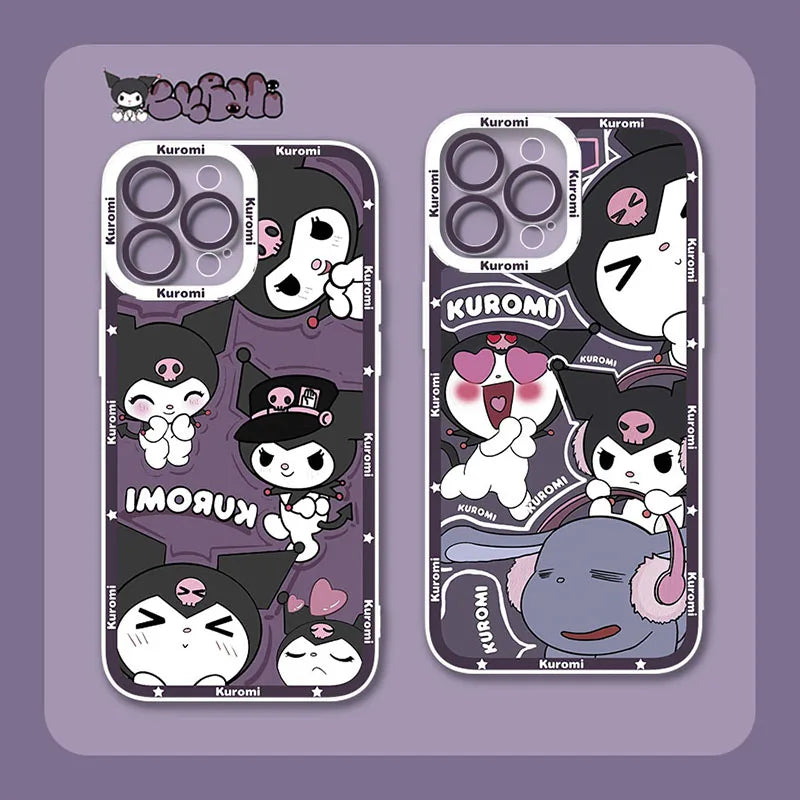 Sanrio Kuromi Baku Clear Case For iPhone 15 14 13 12 11