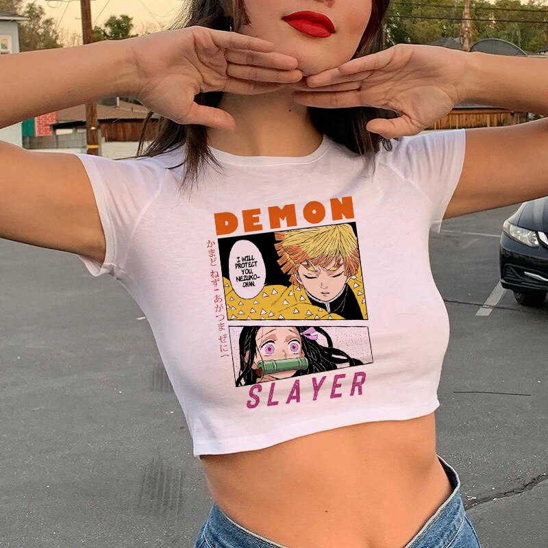 Demon Slayer Kimetsu No Yaiba Crop Tops