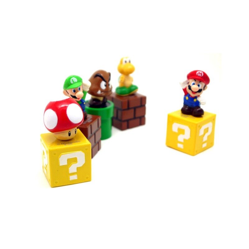 5pcs/set Super Mario Action Figure Decoration