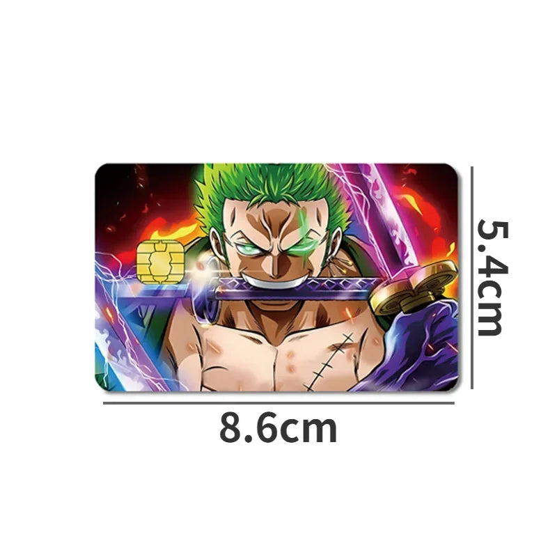Anime One Piece Credit Card Stickers