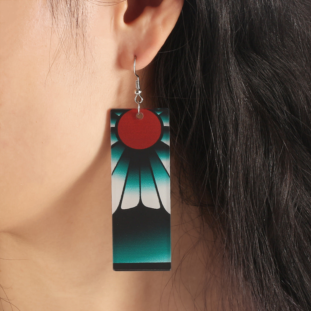 Demon Slayer Earrings Japanese Cosplay