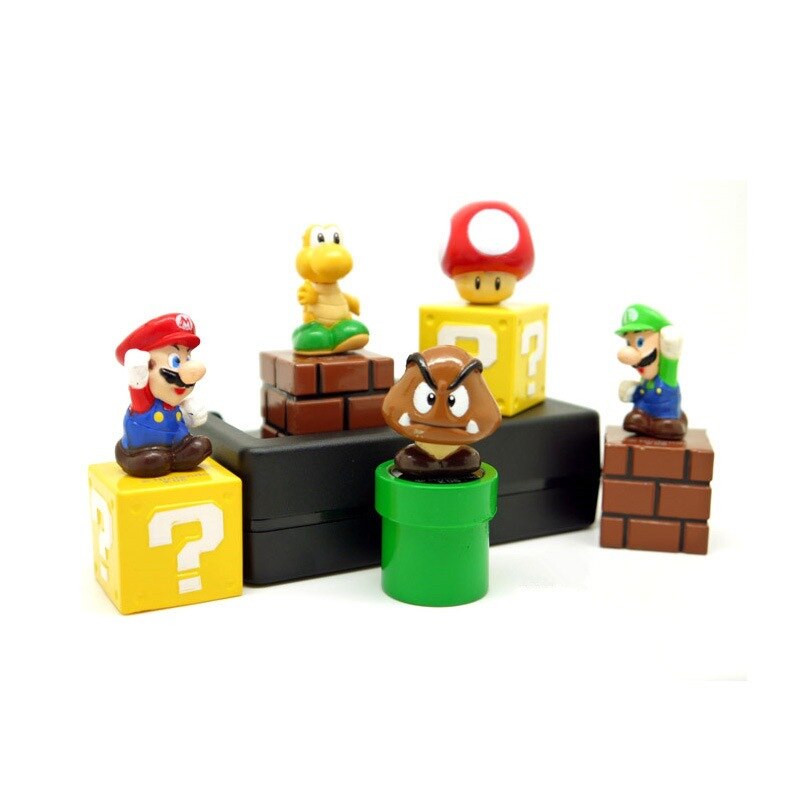 5pcs/set Super Mario Action Figure Decoration
