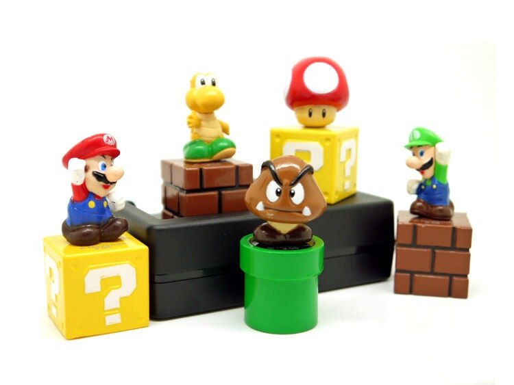 5pcs/set Super Mario Action Figure Decoration