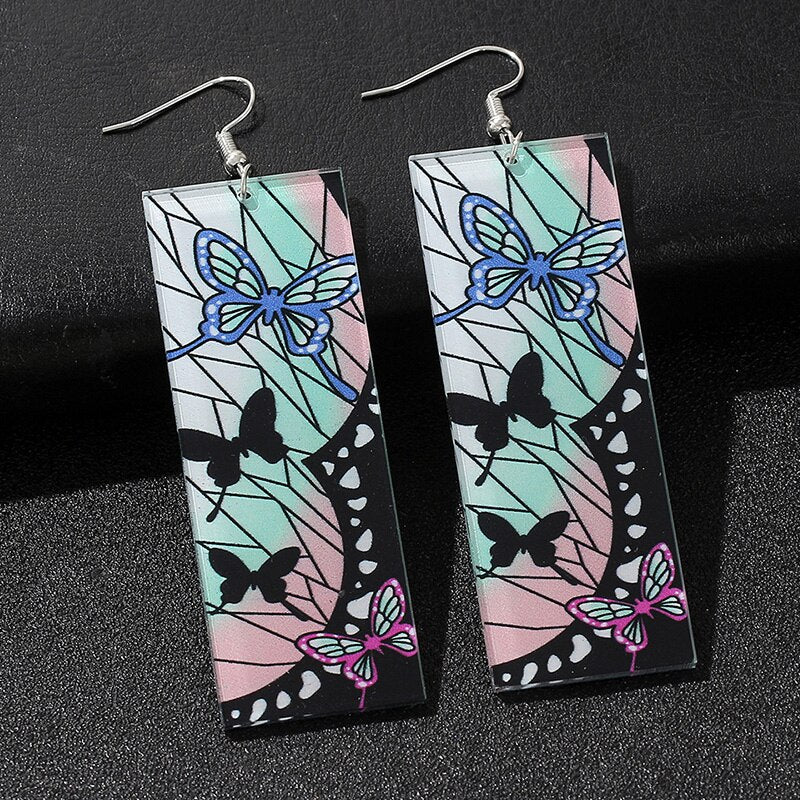 Demon Slayer Earrings Japanese Cosplay