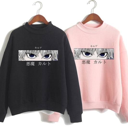 Anime Hunter X Hunter Killua Eyes Printed Long-Sleeved Sweatshirt Hoodie