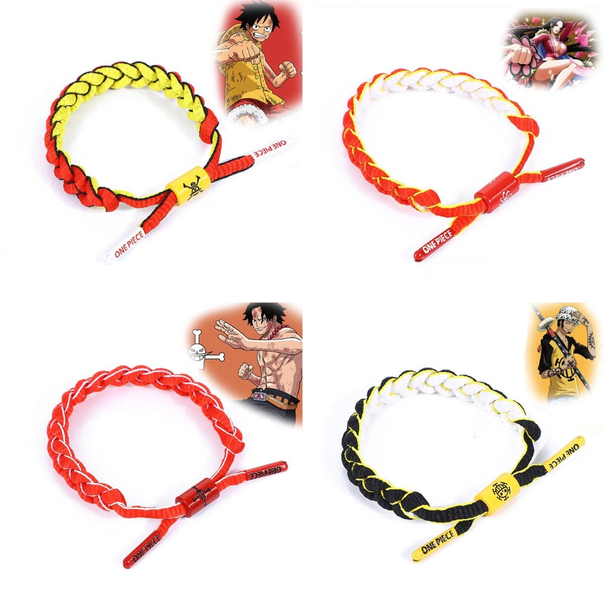 One Pieces Bracelet Rope Weave Chain Luffy Ace Shanks Zoro Accessories Bracelet