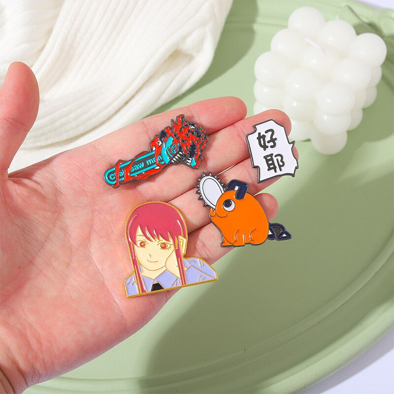 Japan and Hell Mascot Brooches Enamel Pins